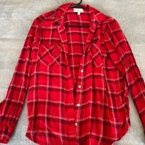 Red button up